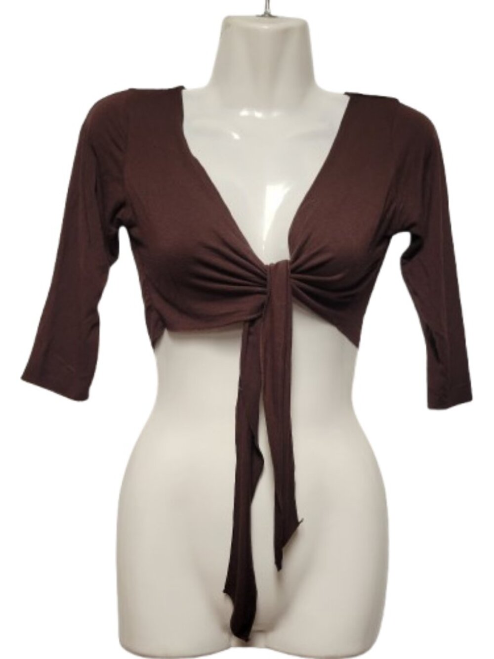 Womens Sexy Brown Crop Top